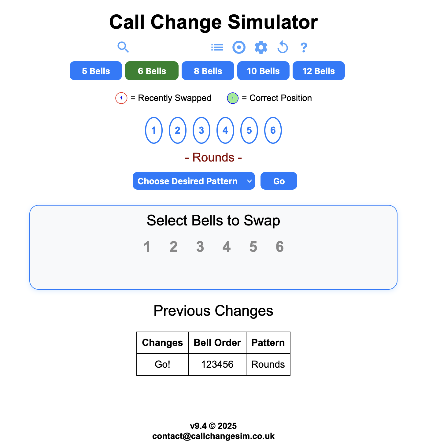 Call Change Simulator – Ringing Round Leicestershire